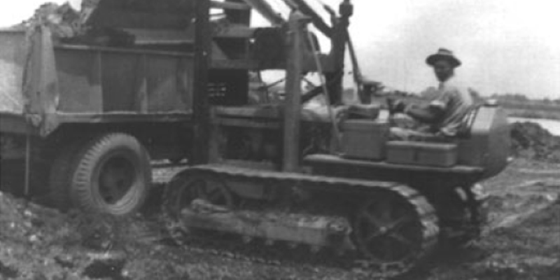 WITECH's Founder Boyd Witvoet Photo driving Our First Heavy Equipment