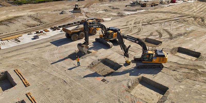 WITECH Crew Aerial Shot Doing Structure Excavation Project